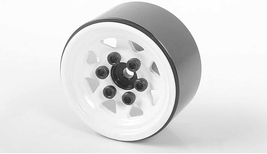 RC4WD 1/18 Gelande II Stamped Steel 1.0'' Stock Beadlock Wheels (White) (4)