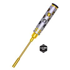 7211 - 4mm Nut Driver Gold Ink Honeycomb Handle w/ Titanium Coated Tip