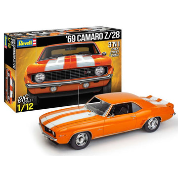 Revell 1969 Camaro Z-28 RMX128129090 Model 1/12, 3'N1 Stock, Street or Drag