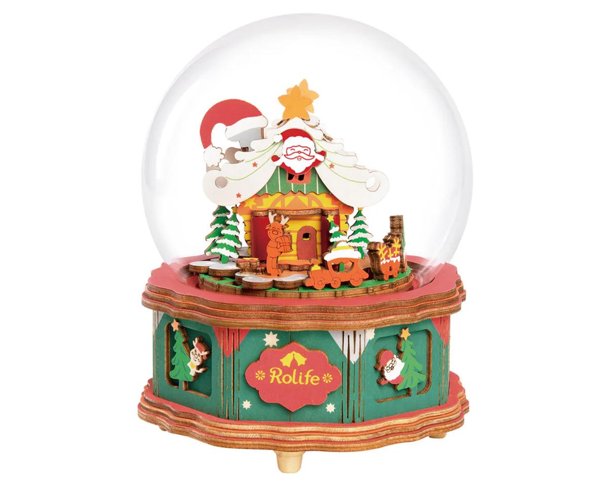 Robotime Christmas Town Music Box 3D Wooden Model Kit