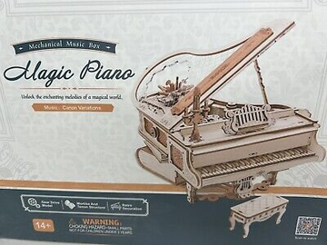 Robotime ROKR Magic Piano Mechanical Music Box 3D Wooden Puzzle