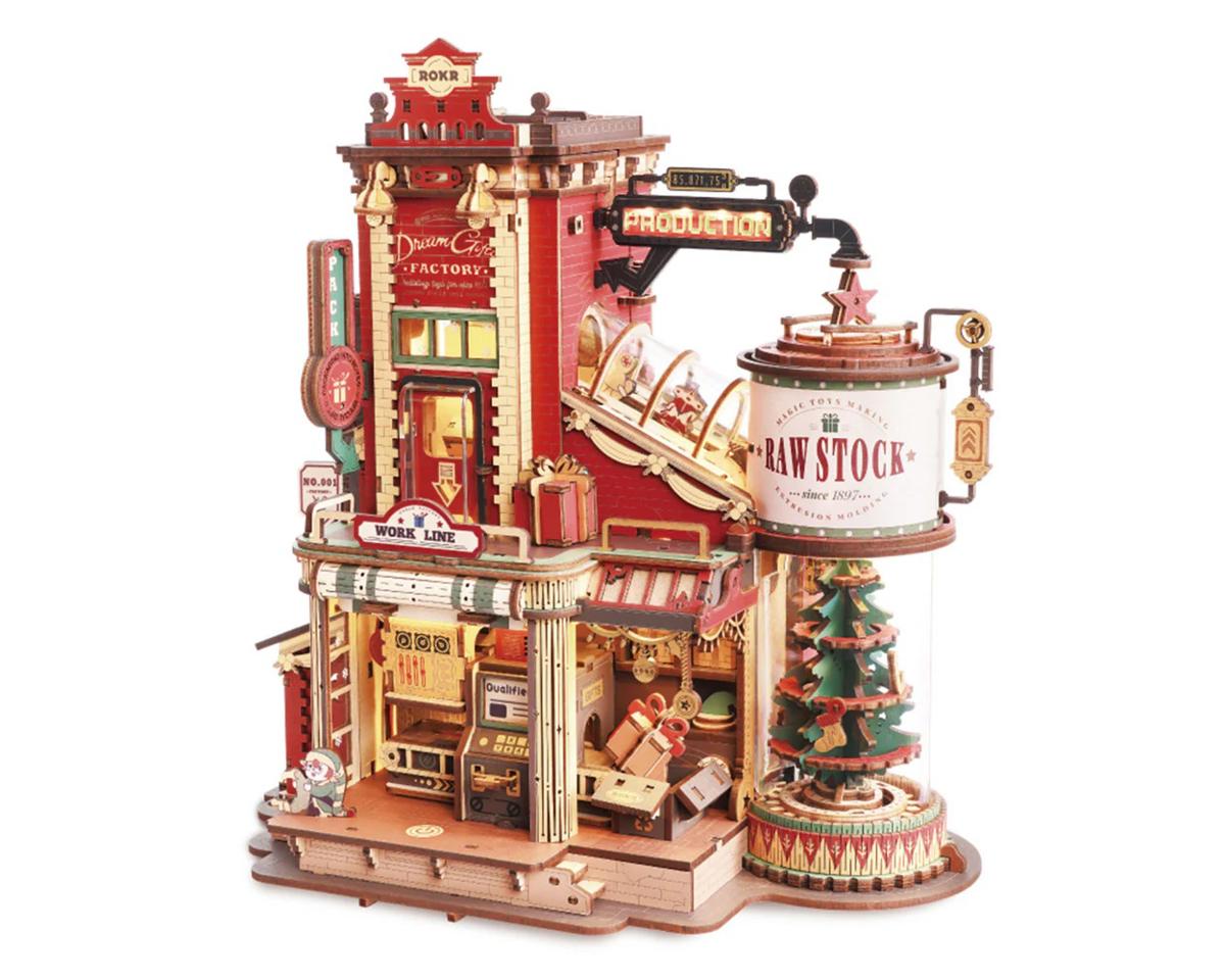 Robotime Christmas Dream Gift Factory Wooden Music Box