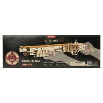 Robotime ROKR Justice Guard Gun Terminator M870 3D Wooden Kit