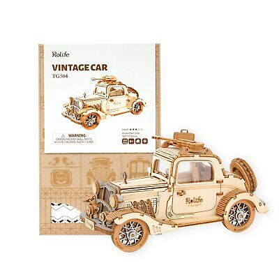 Rolife 3D Wooden Puzzles Vintage Car Model