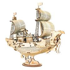 Robotime Classic 3D Wood Puzzles; Diplomatic Ship