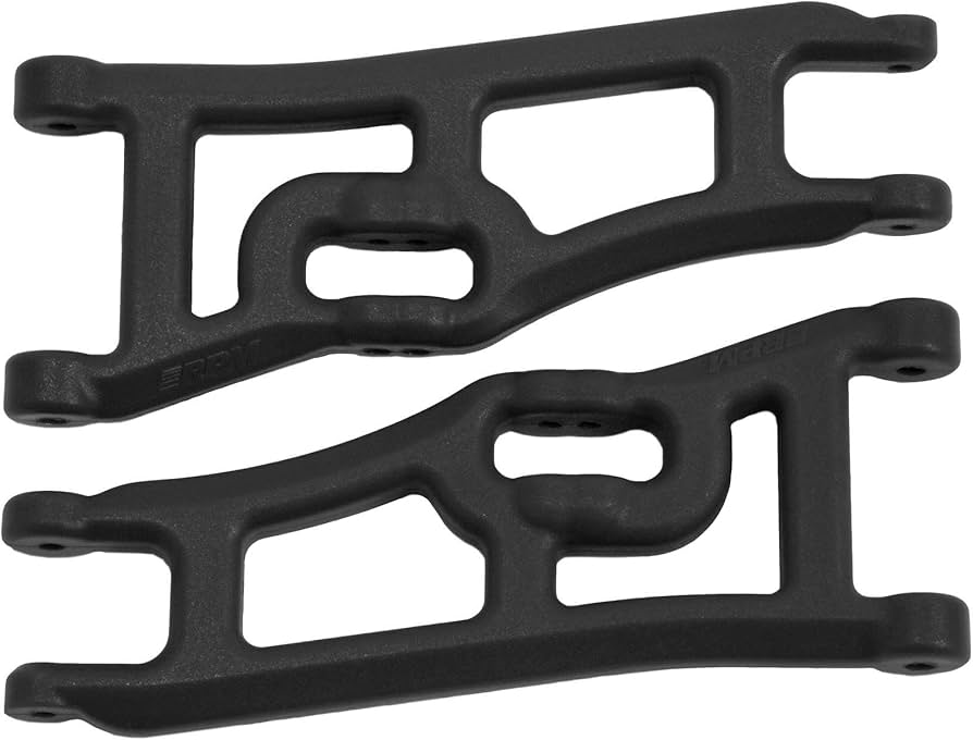 Wide Front A-Arms, Black: Rustler, Stampede 2WD