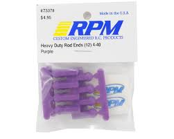 RPM Heavy Duty 4-40 Rod Ends (Purple) (12)