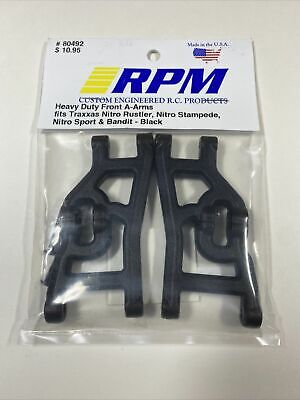 RPM Front A-Arms for Traxxas Nitro Rustler/Bandit (Black) (2)