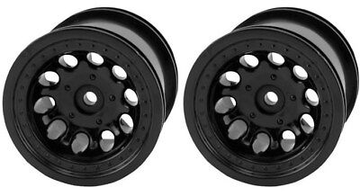 RPM 12mm Hex "Revolver 10 Hole" Rear Wheels for Traxxas 1/10 Electric Chassis (Black) (2)