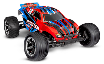 Traxxas Rustler HD 1/10 RTR 2WD Electric Stadium Truck (Red) w/XL-5 ESC, TQ 2.4GHz Radio, Battery & USB-C Charger