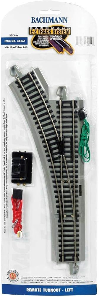 Bachmann E-Z Track Remote Left Hand Switch (HO Scale)