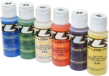 Team Losi Racing Silicone Shock Oil Six Pack (20, 25, 30, 35, 40, 45wt) (2oz)