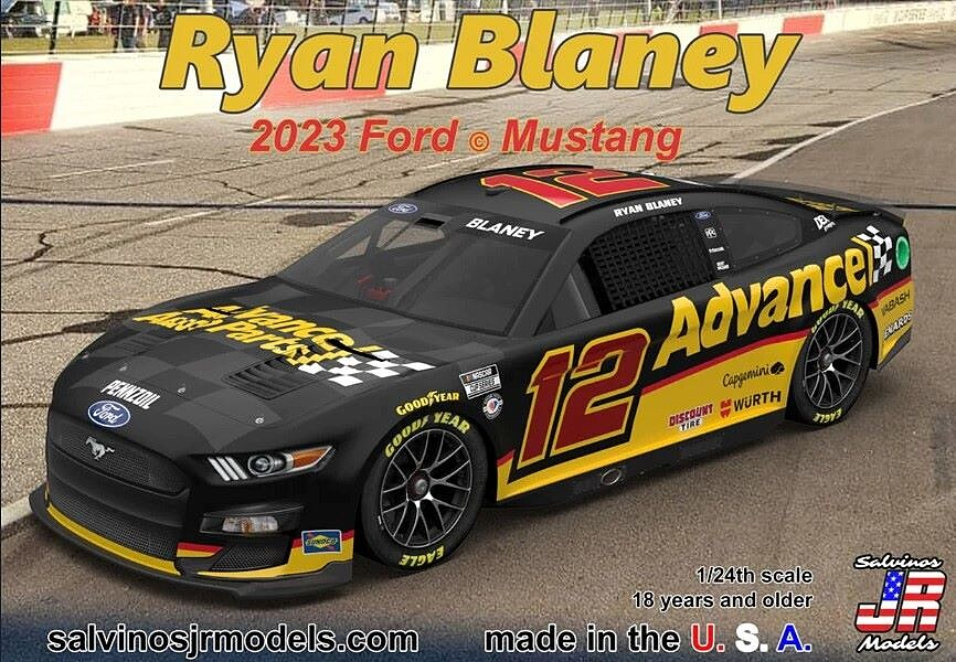 1/24 Ryan Blaney 2023 NASCAR Ford Mustang Advance Auto