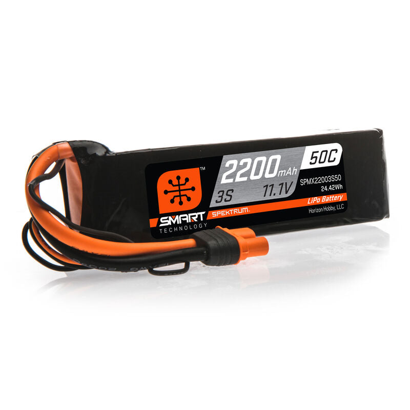 Spektrum 2200mah 3s 11.1v Smart 50c IC3