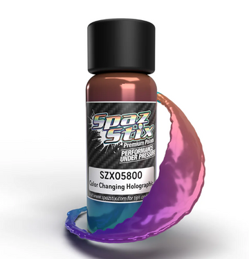 Spaz Stix - Color Changing Airbrush Ready Paint, Holographic, 2oz Bottle