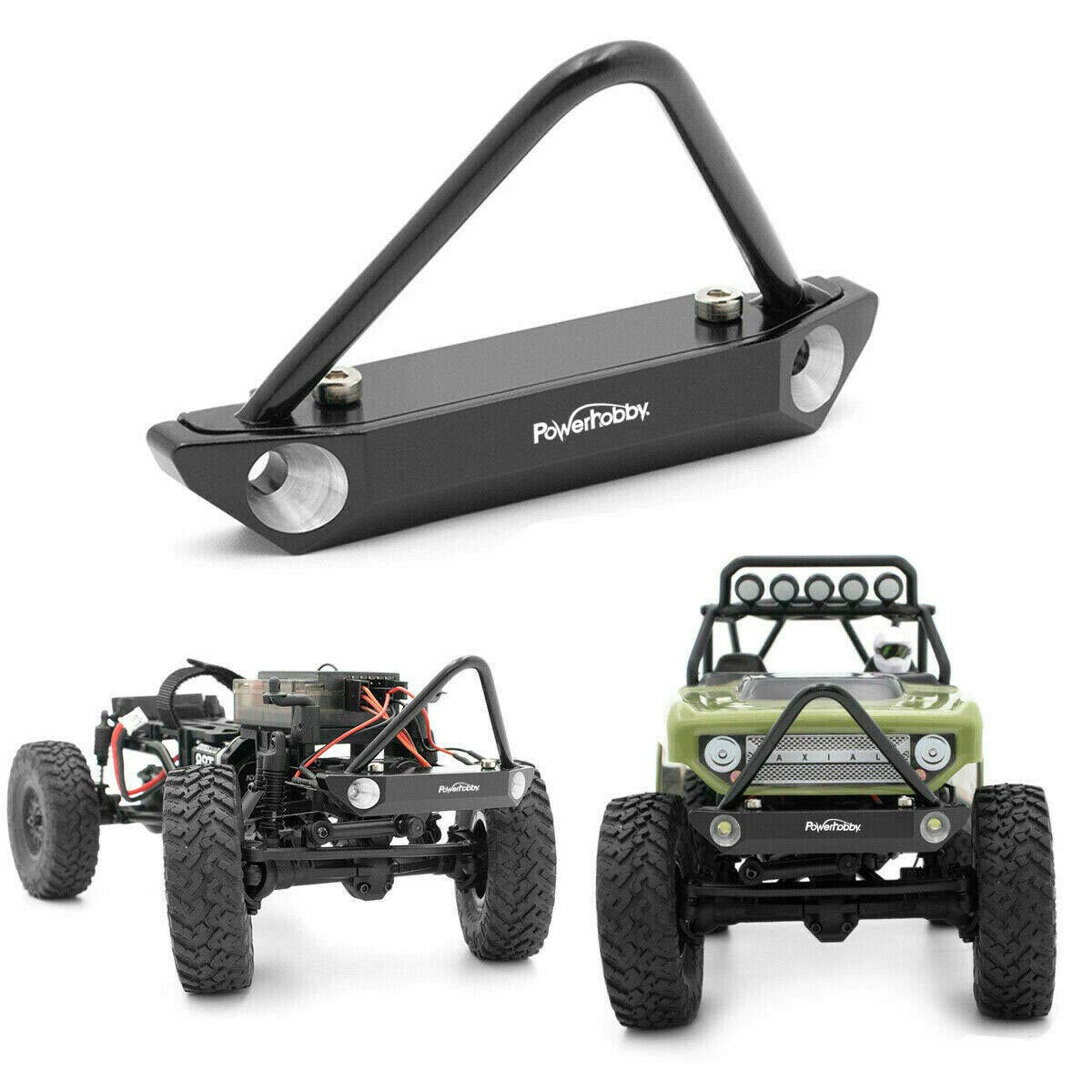 Power Hobby- SCX24 Deadbolt Jeep Aluminum Front Bumper