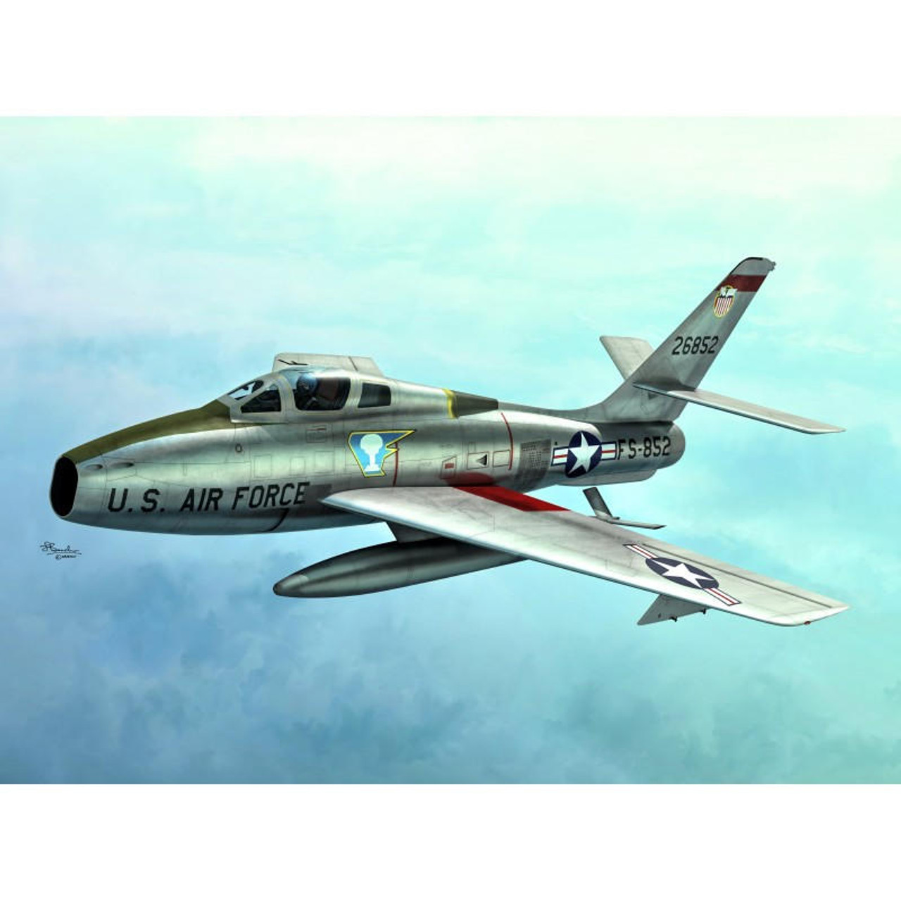 Sword Models 1/72 F84F Thunderstreak Fighter w/US, Italian & Royal Netherlands Markings