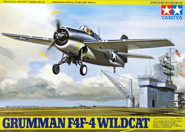 Tamiya 1/48 Grumman F4f-4 Wildcat Plastic Model Airplane Kit