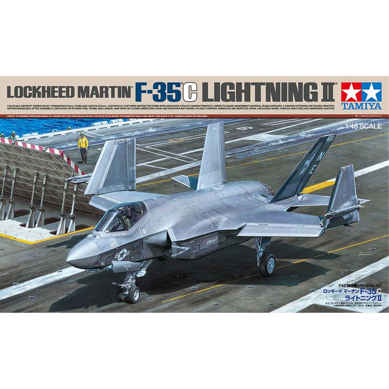 Tamiya 1/48 Lockheed Martin F-35 C Lightning II Plastic Model Kit