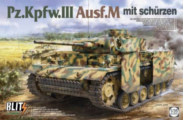 1/35 PzKpfw III Ausf M Tank with Side-Skirt Armor