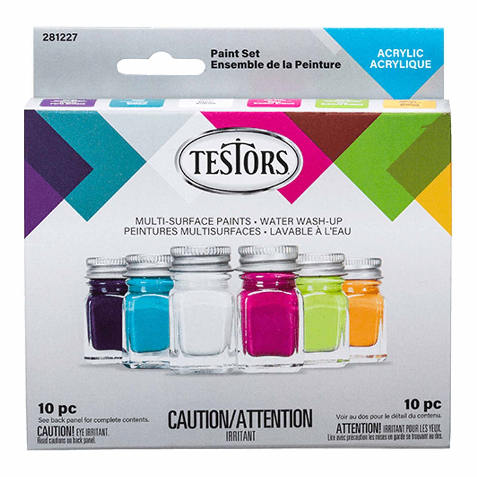 Testors 6 Piece Acrylic Paint Set, Trend