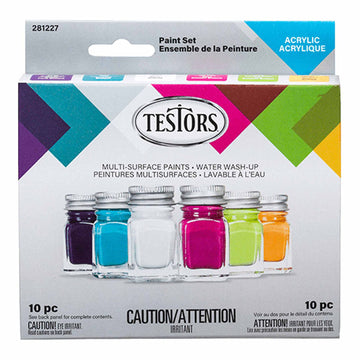 Testors 6 Piece Acrylic Paint Set, Trend