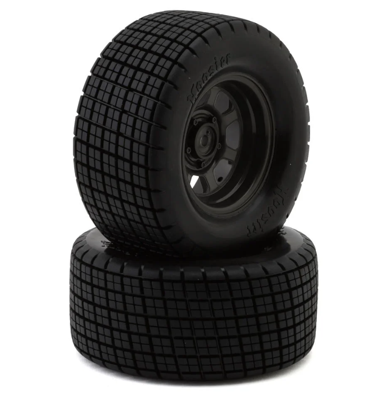 Traxxas Slash® Modified Hoosier® Pre-Mounted Dirt Oval Tires (Grey) (2) (Front) w/12mm Hex