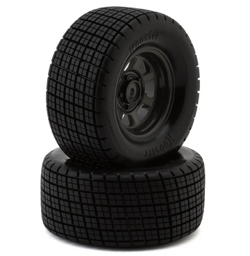 Traxxas Slash® Modified Hoosier® Pre-Mounted Dirt Oval Tires (Grey) (2) (Rear) w/12mm Hex