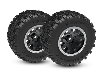 T&W BlackSatin Wheels Beadlock Sledgehammer Front