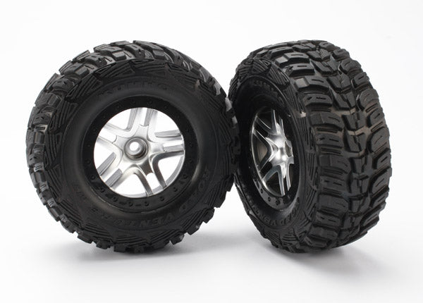 Traxxas Kumho Venture MT Front Tires (2) (Satin Chrome) (Standard) w/Split-Spoke Front Wheel