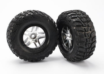 Traxxas Kumho Venture MT Front Tires (2) (Satin Chrome) (Standard) w/Split-Spoke Front Wheel