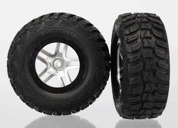 Traxxas Kumho Venture MT Rear Tires (2) (Satin Chrome) (Standard) w/Split-Spoke Rear Wheel