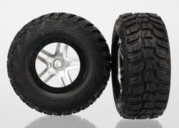 Traxxas Kumho Venture MT Rear Tires (2) (Satin Chrome) (Standard) w/Split-Spoke Rear Wheel