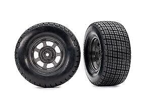 Traxxas Slash Modified Rear Pre-Mounted Hoosier Dirt Oval Tires (2)