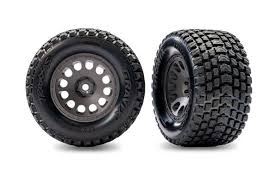 Traxxas Gray Rear Wheels w/ Gravix Tires