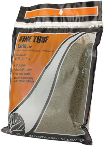Woodland Scenics Fine Turf Bag, Earth/18 cu. in.