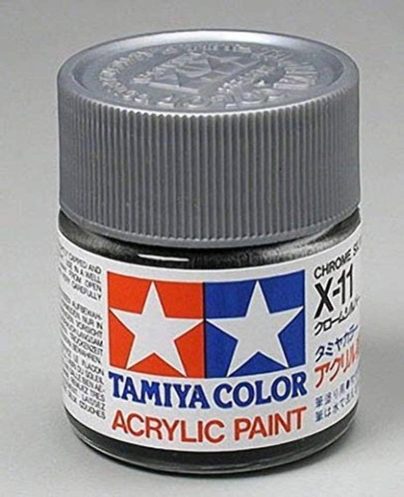 Tamiya X-11 Chrome Silver Gloss Finish Acrylic Paint (23ml)