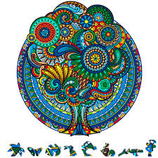 ZenChalet Puzzles - Floral Retro Wooden Jigsaw Puzzle, 500 Pcs