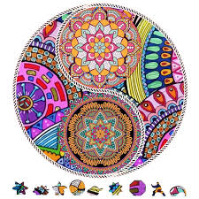 Yin Yang Flowers Wooden Jigsaw Puzzle - 1000 Piece