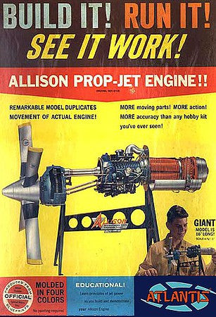 Allison Turboprop Engine w/ Moving Parts & Stand