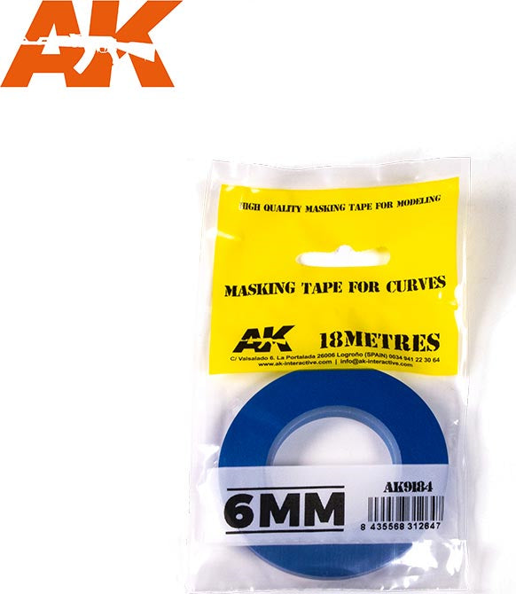 Blue Masking Tape for Curves - 6mm