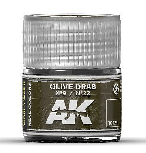 Olive Drab N9/N22 Acrylic Lacquer Paint 10ml Bottle