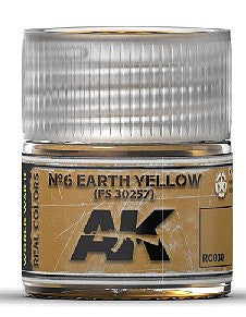 N6 Earth Yellow FS30257 Acrylic Lacquer Paint 10ml Bottle