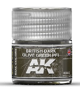 British Dark Olive Green PF1 Acrylic Lacquer Paint 10ml Bottle