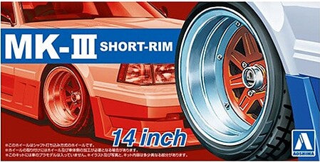 1/24 Mk III Short Rim 14" Tire & Wheel Set 4