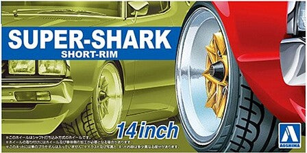 1/24 Super Shark Short Rim 14" Tire and Wheels