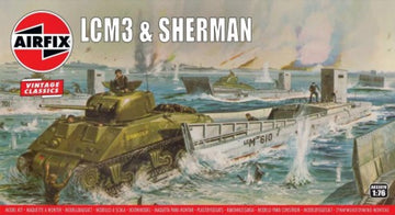 LCM-3 (Landing Craft Mechanized) & Sherman Tank D-Day 1/76 Airfix