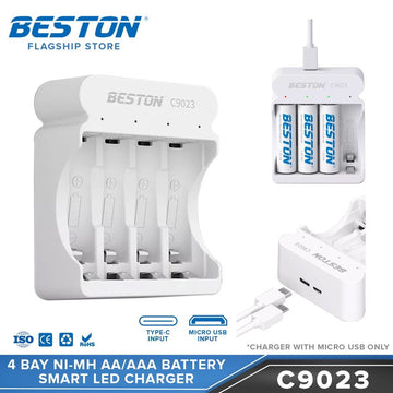 Beston Smart Led Charger for Ni-MH AA / AAA Battery