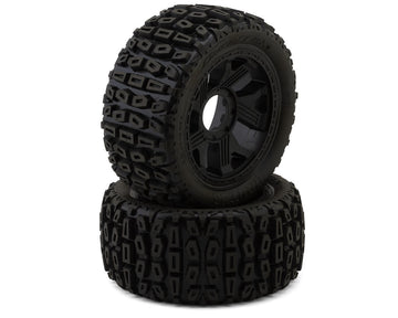 DuraTrax Brutus 5.7" Pre-Mounted Tires (Black) (2) w/Ripper Wheels & Removable 24mm Hex