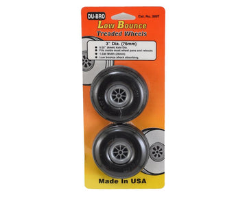 DuBro 3" Treaded Low Bounce Wheels (2)